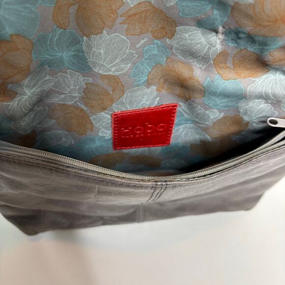 Hobo Adelle Gray Leather Foldover Crossbody Bag - Picture 3 of 9